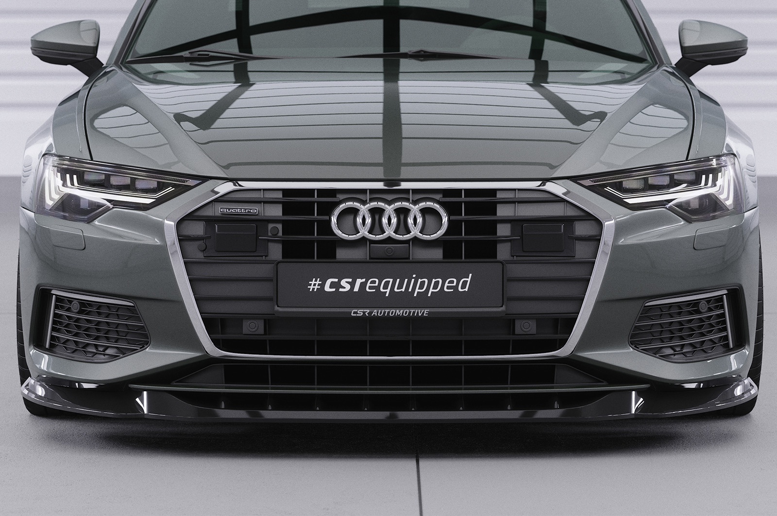 Lame de parechoc avant pour Audi A6 C8 Typ (4K / F2) toutes carrosseries (2018-2023) - Fabriqué en ABS (6 finitions au choix)