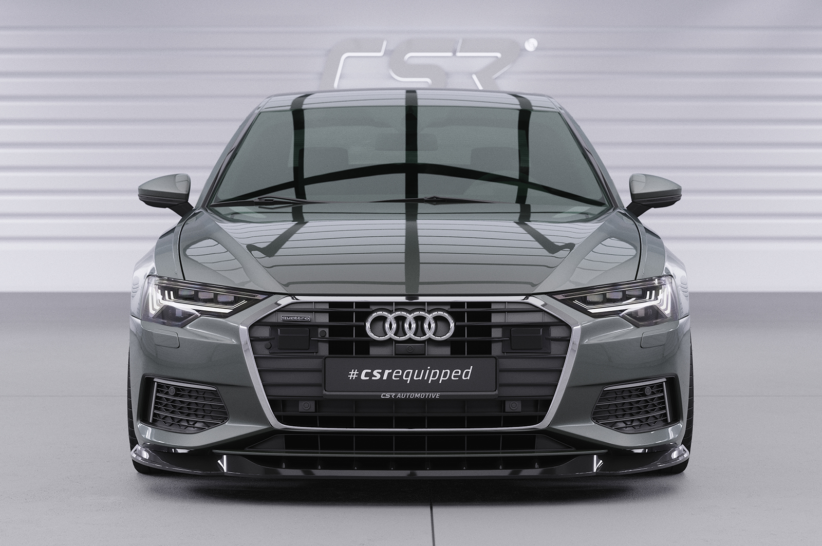 Lame de parechoc avant pour Audi A6 C8 Typ (4K / F2) toutes carrosseries (2018-2023) - Fabriqué en ABS (6 finitions au choix)
