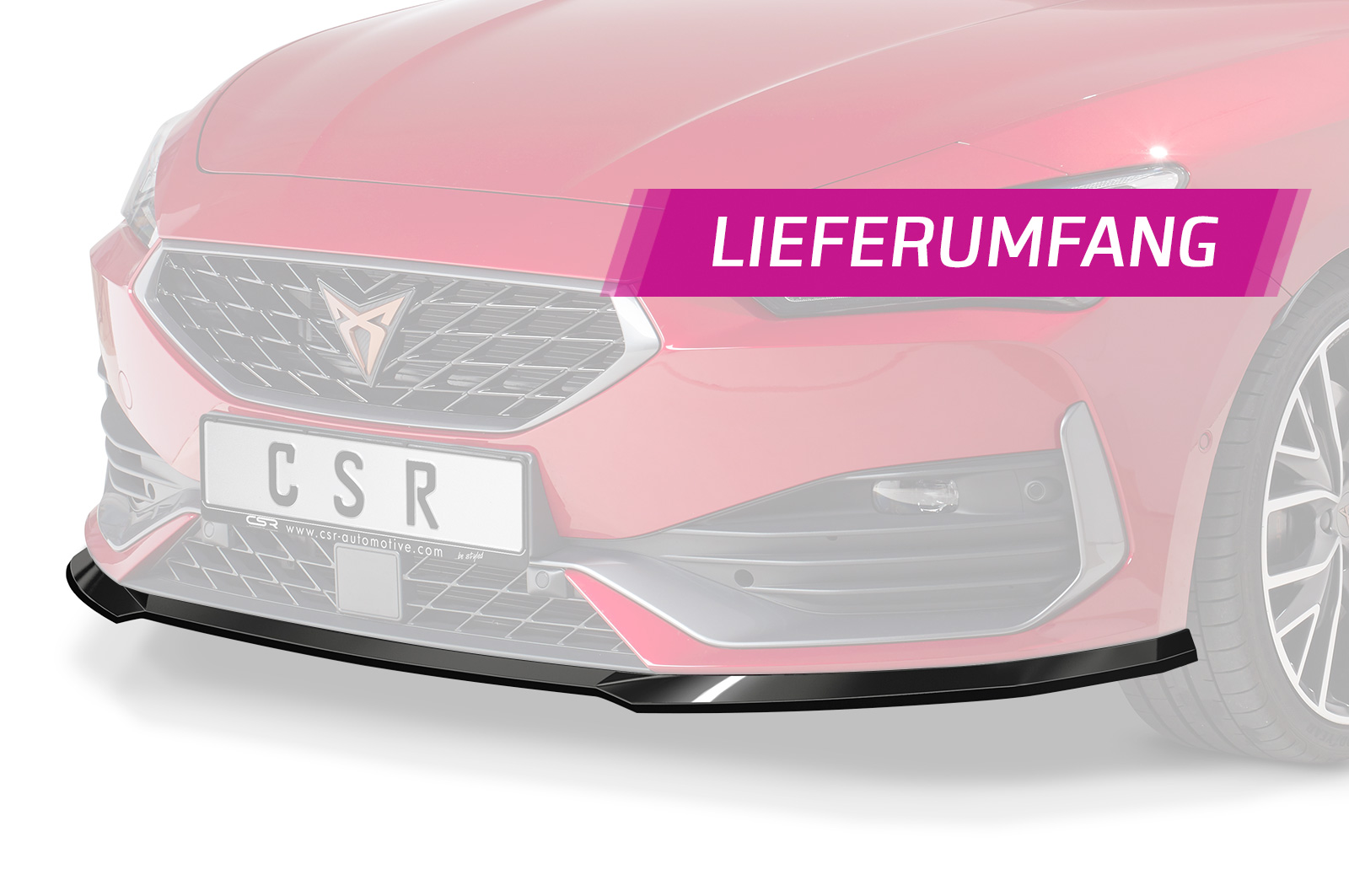 Lame de parechoc avant pour Cupra Leon IV (Typ KL) toutes carrosseries (depuis 2020) - Fabriqué en ABS (6 finitions au choix)
