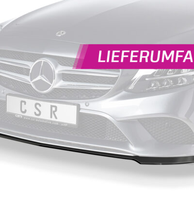 Lame de parechoc avant pour Mercedes-Benz Classe C W205 S205 V205 C205 A205 facelift (04/2018-03/2021) - Fabriqué en ABS (6 finitions au choix)