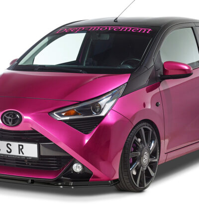 Lame de parechoc avant pour Toyota Aygo 2 toutes carrosseries (facelift) (depuis 2018) - Fabriqué en ABS (6 finitions au choix)