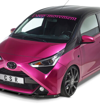 Lame de parechoc avant pour Toyota Aygo 2 toutes carrosseries (facelift) (depuis 2018) - Fabriqué en ABS (6 finitions au choix)