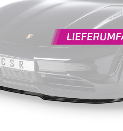 Lame de parechoc avant pour Porsche Taycan / Taycan 4S Sport berline et Cross Turismo (depuis 2019) - Fabriqué en ABS (6 finitions au choix)
