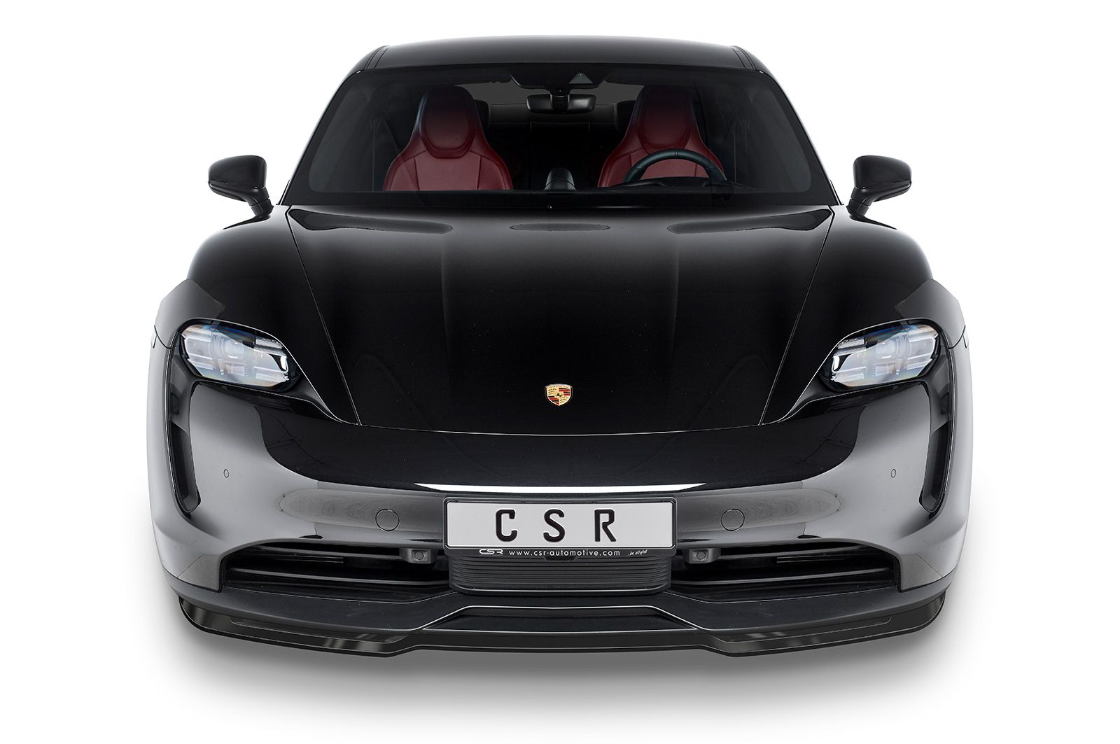 Lame de parechoc avant pour Porsche Taycan / Taycan 4S Sport berline et Cross Turismo (depuis 2019) - Fabriqué en ABS (6 finitions au choix)
