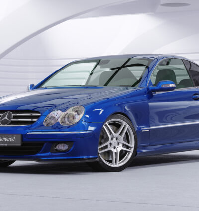 Lame de parechoc avant pour Mercedes-Benz CLK A209 / C209 cabriolet et coupé (facelift) (2005-2009) - Fabriqué en ABS (6 finitions au choix)