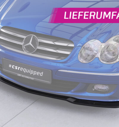 Lame de parechoc avant pour Mercedes-Benz CLK A209 / C209 cabriolet et coupé (facelift) (2005-2009) - Fabriqué en ABS (6 finitions au choix)