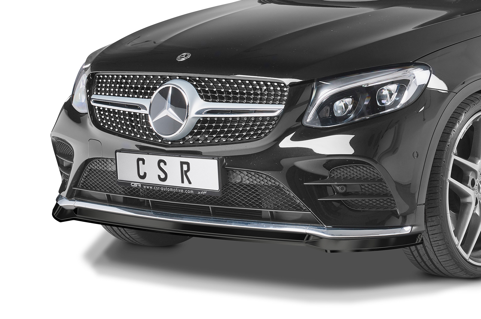 Lame de parechoc avant pour Mercedes-Benz GLC (X253 / C253) AMG-Line (préfacelift) (06/2015-2019) - Fabriqué en ABS (6 finitions au choix)