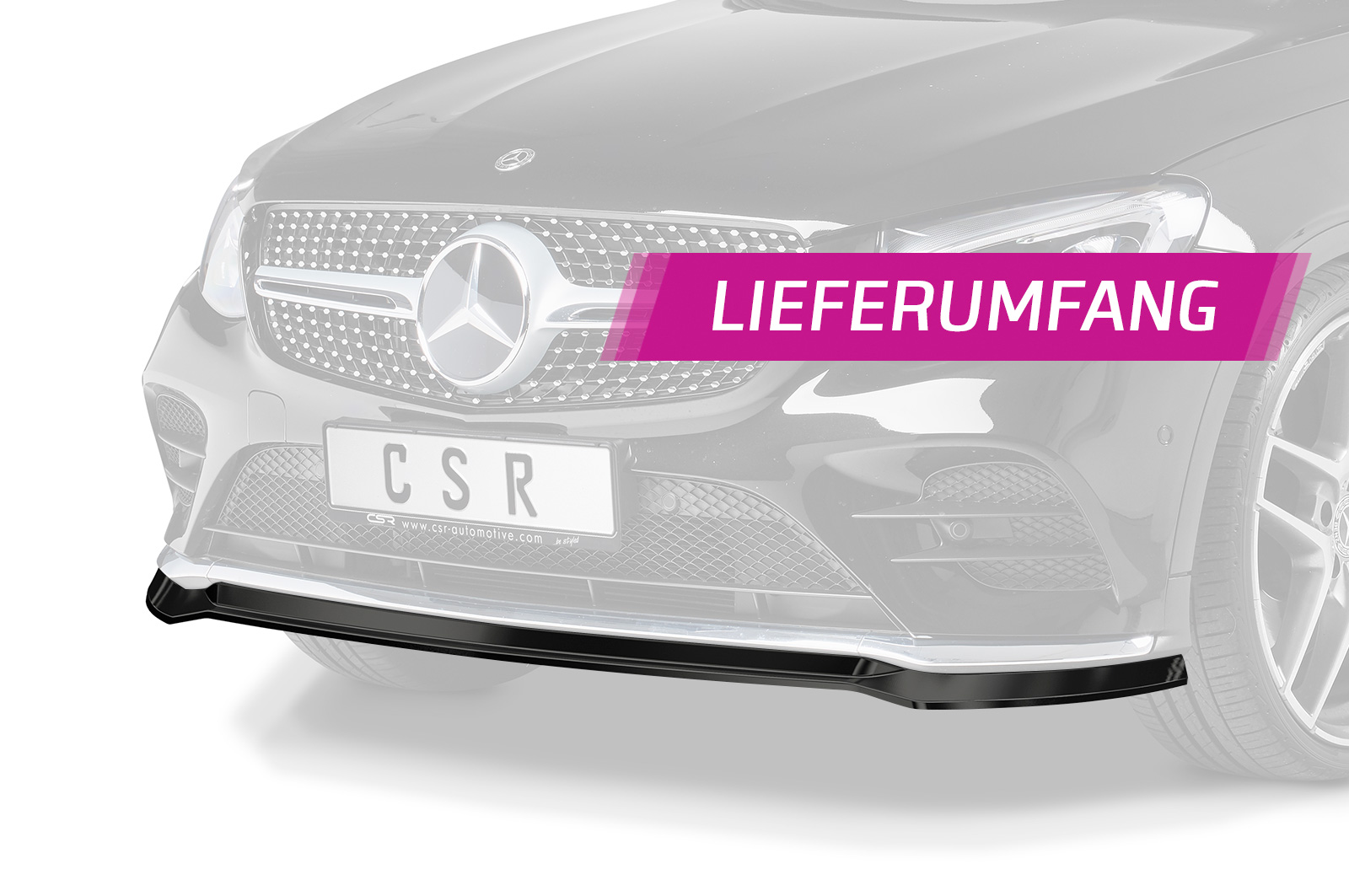 Lame de parechoc avant pour Mercedes-Benz GLC (X253 / C253) AMG-Line (préfacelift) (06/2015-2019) - Fabriqué en ABS (6 finitions au choix)