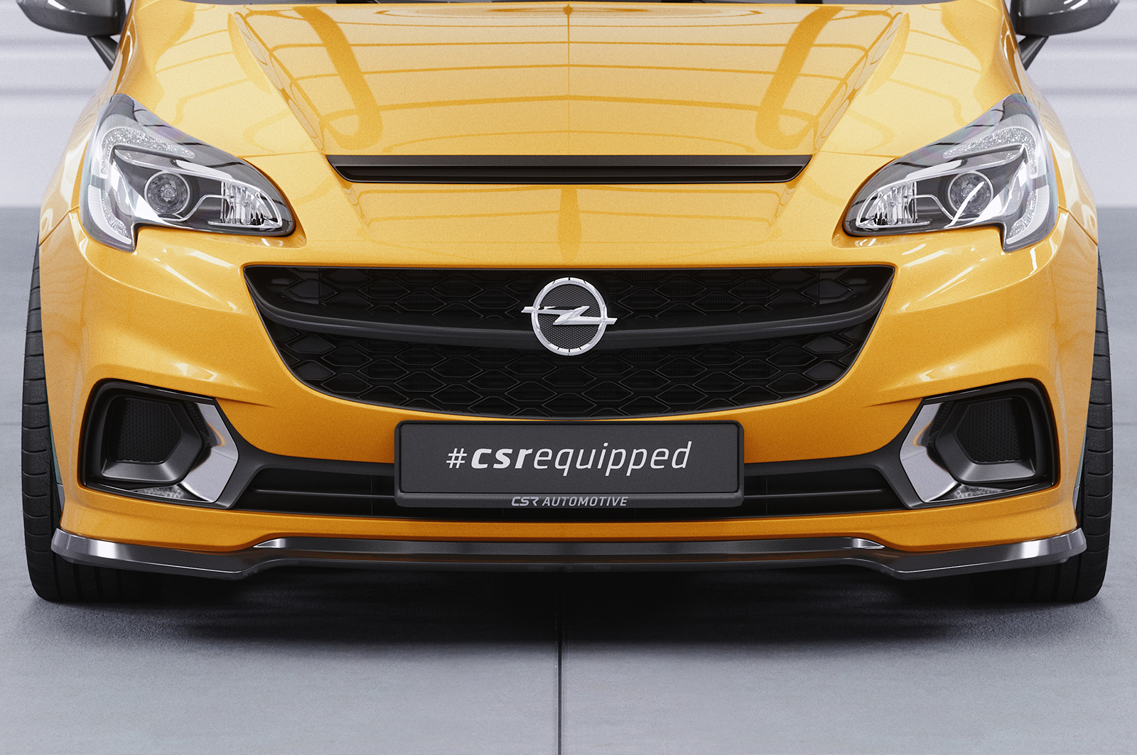 Lame de parechoc avant pour Opel Corsa E OPC / GSI (03/2015-06/2019) - Fabriqué en ABS (6 finitions au choix)