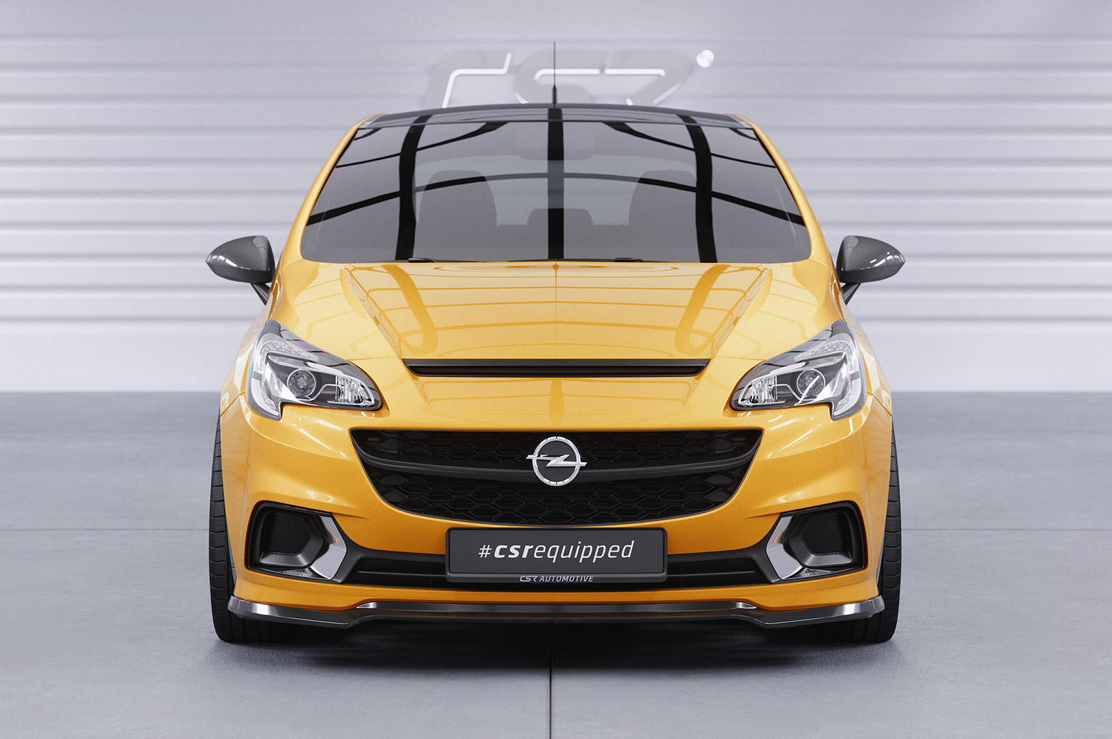 Lame de parechoc avant pour Opel Corsa E OPC / GSI (03/2015-06/2019) - Fabriqué en ABS (6 finitions au choix)