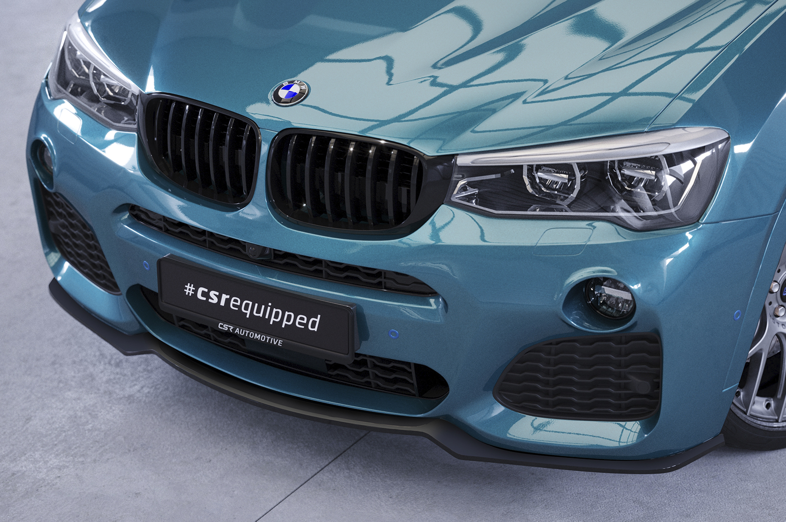 Lame de parechoc avant pour BMW X4 (F26) Pack M (depuis 2014) - Fabriqué en ABS (6 finitions au choix)