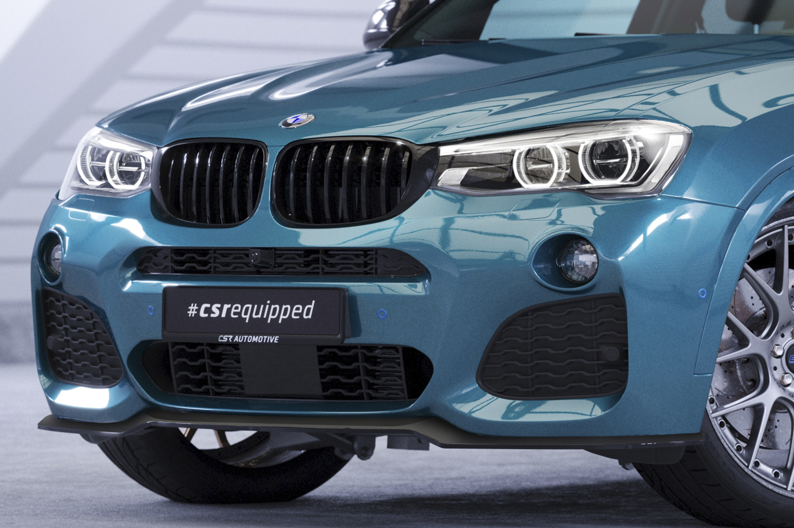 Lame de parechoc avant pour BMW X4 (F26) Pack M (depuis 2014) - Fabriqué en ABS (6 finitions au choix)