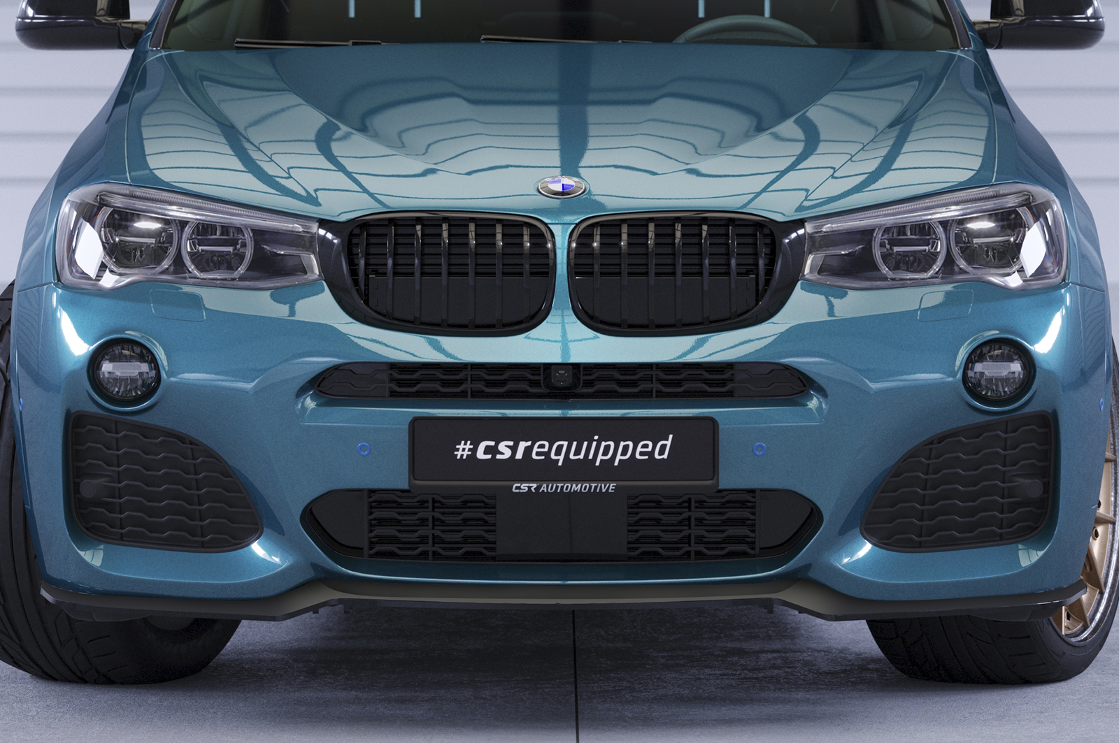 Lame de parechoc avant pour BMW X4 (F26) Pack M (depuis 2014) - Fabriqué en ABS (6 finitions au choix)