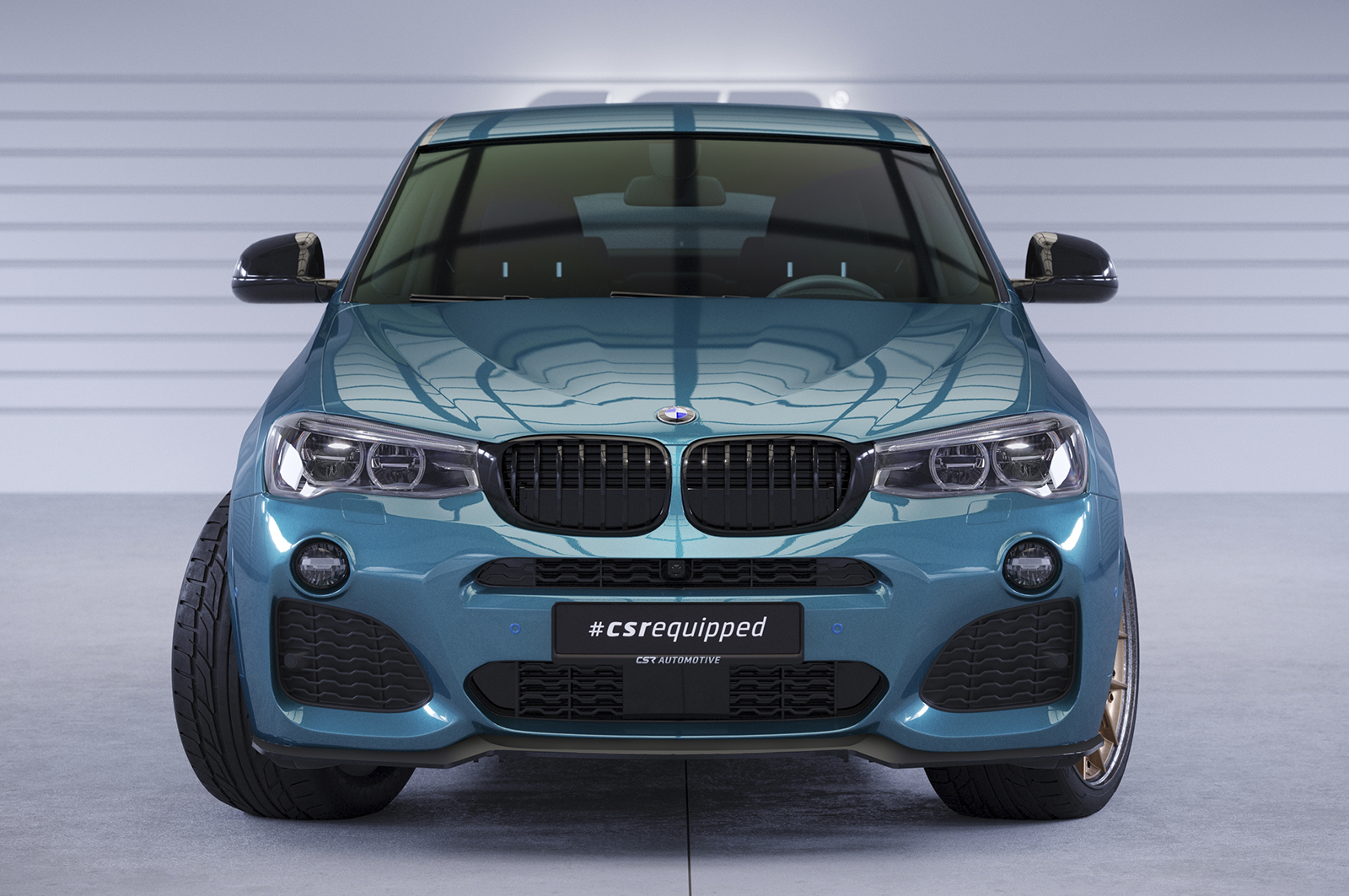 Lame de parechoc avant pour BMW X4 (F26) Pack M (depuis 2014) - Fabriqué en ABS (6 finitions au choix)