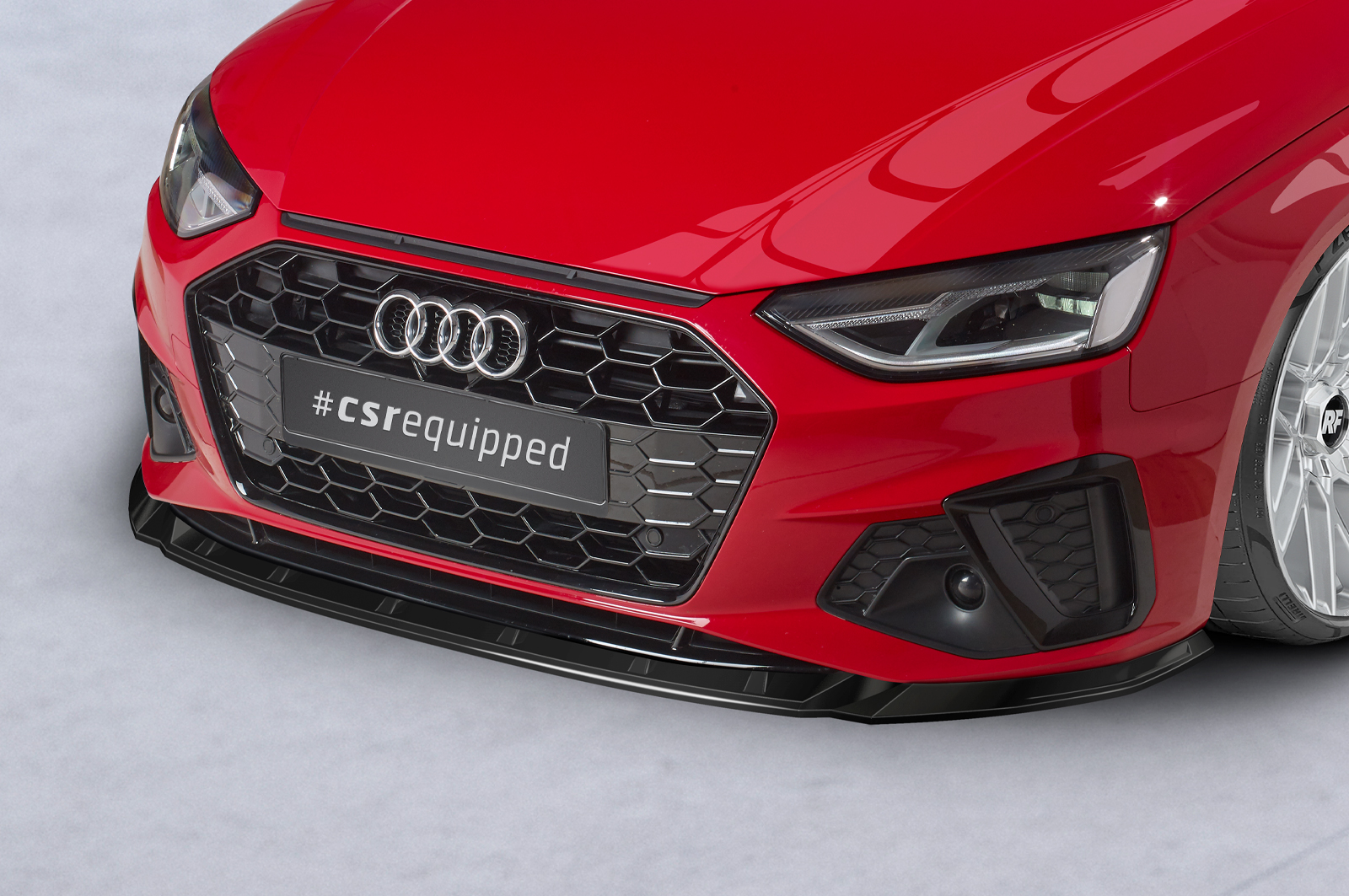 Lame de parechoc avant pour Audi A4 B9 (Typ 8W) / S4 B9 (Typ 8W) S-Line et S4 (facelift) (depuis 05/2019) - Fabriqué en ABS (6 finitions au choix)
