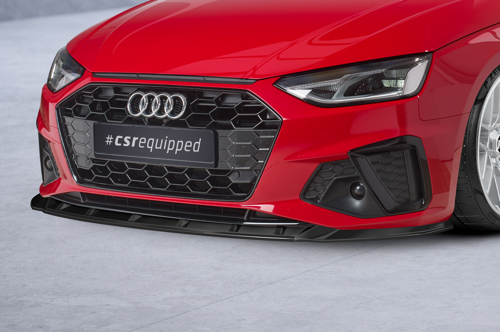 Lame de parechoc avant pour Audi A4 B9 (Typ 8W) / S4 B9 (Typ 8W) S-Line et S4 (facelift) (depuis 05/2019) - Fabriqué en ABS (6 finitions au choix)