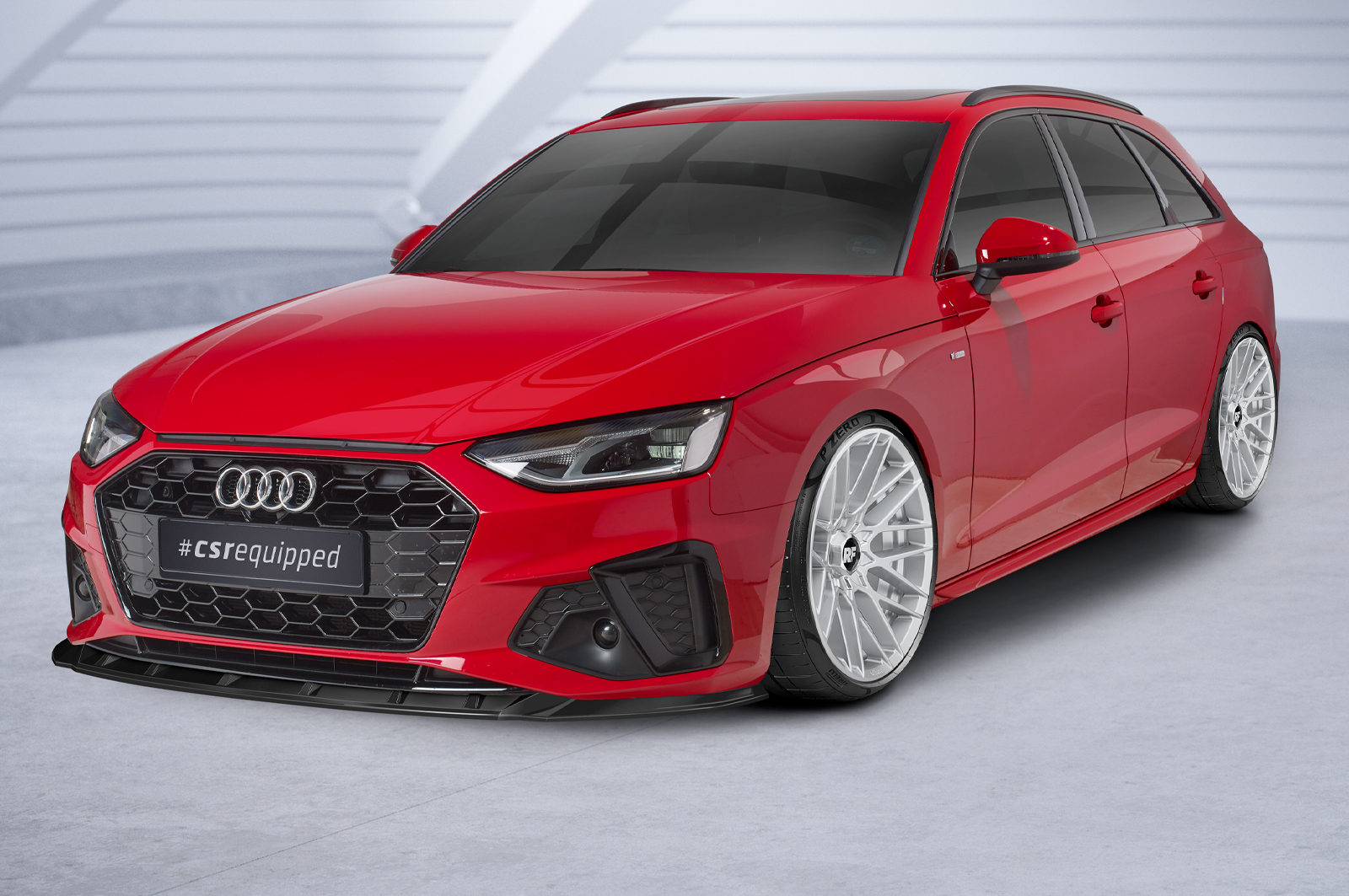 Lame de parechoc avant pour Audi A4 B9 (Typ 8W) / S4 B9 (Typ 8W) S-Line et S4 (facelift) (depuis 05/2019) - Fabriqué en ABS (6 finitions au choix)