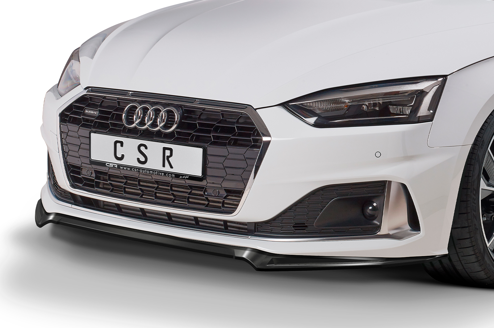 Lame de parechoc avant pour Audi A5 F5 finition de base et advanced (facelift) (depuis 2019) - Fabriqué en ABS (6 finitions au choix)