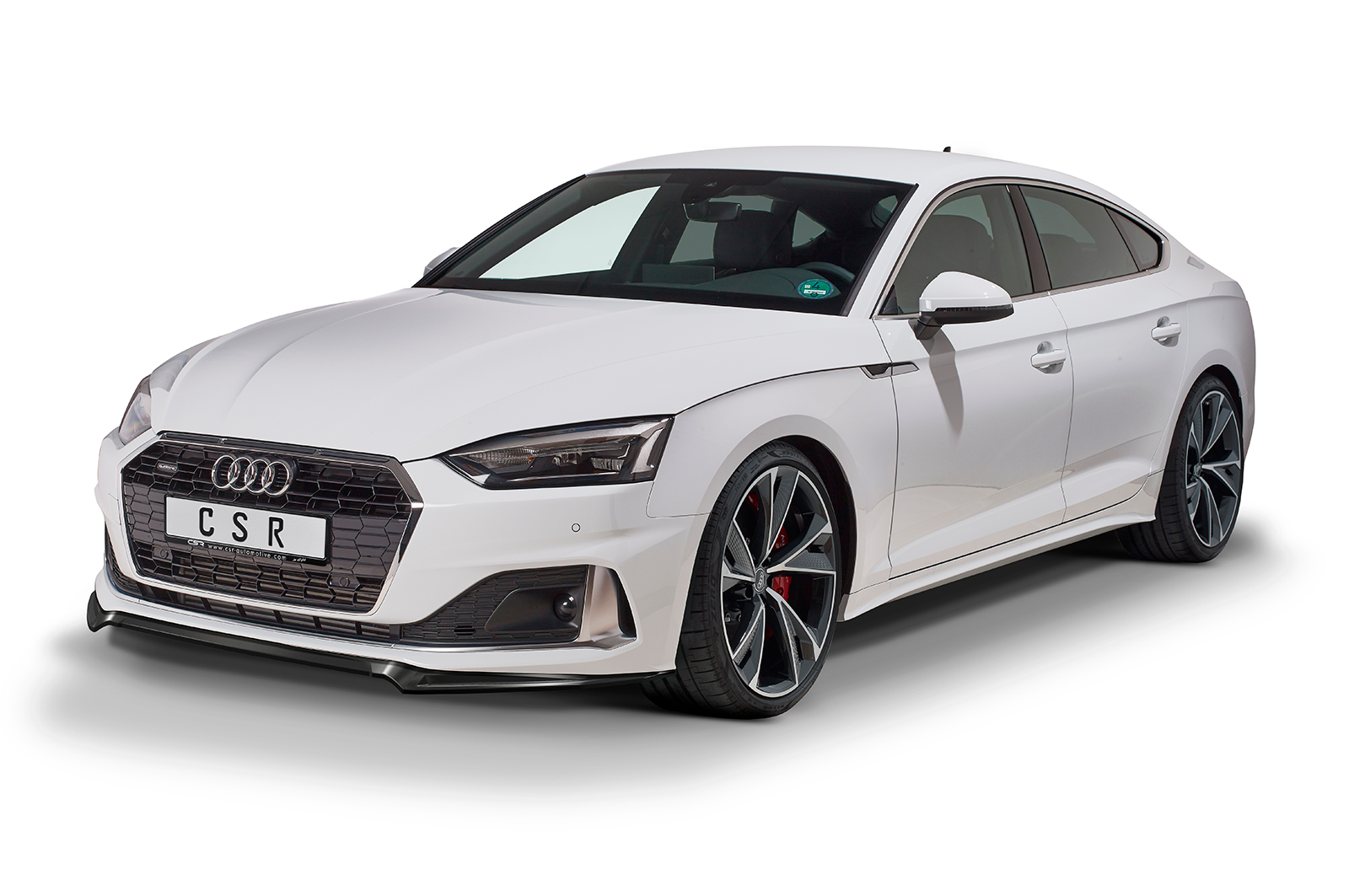 Lame de parechoc avant pour Audi A5 F5 finition de base et advanced (facelift) (depuis 2019) - Fabriqué en ABS (6 finitions au choix)