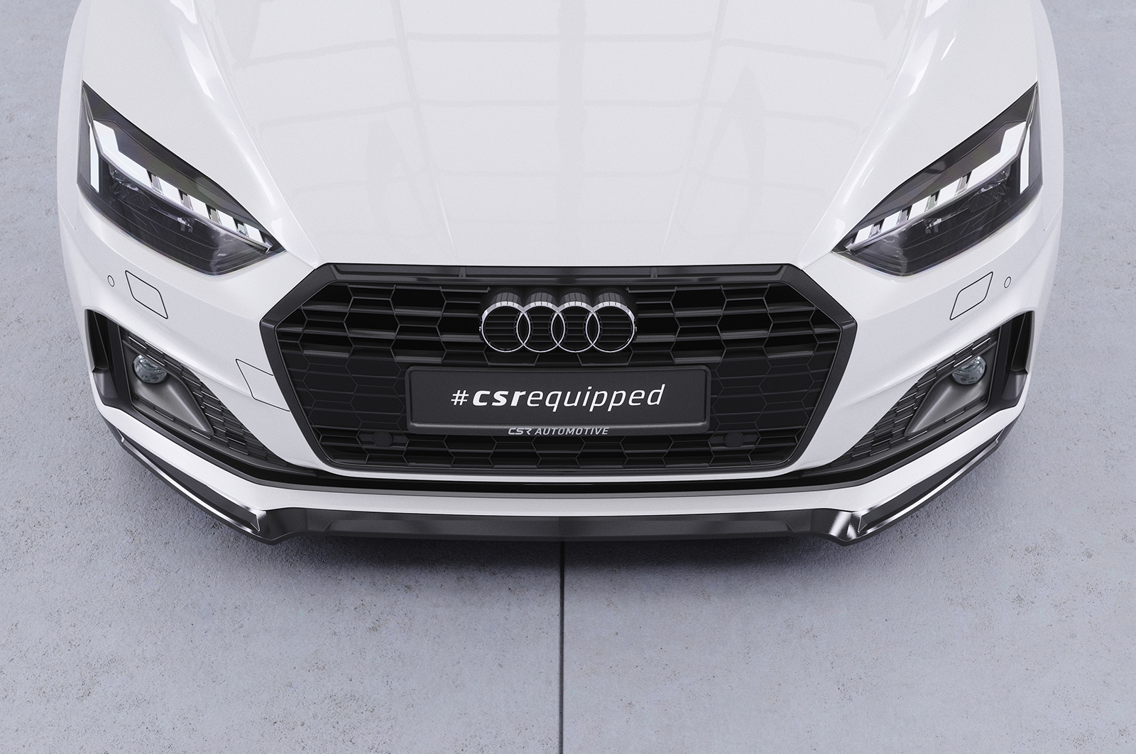 Lame de parechoc avant pour Audi A5 F5 finition de base et advanced (facelift) (depuis 2019) - Fabriqué en ABS (6 finitions au choix)
