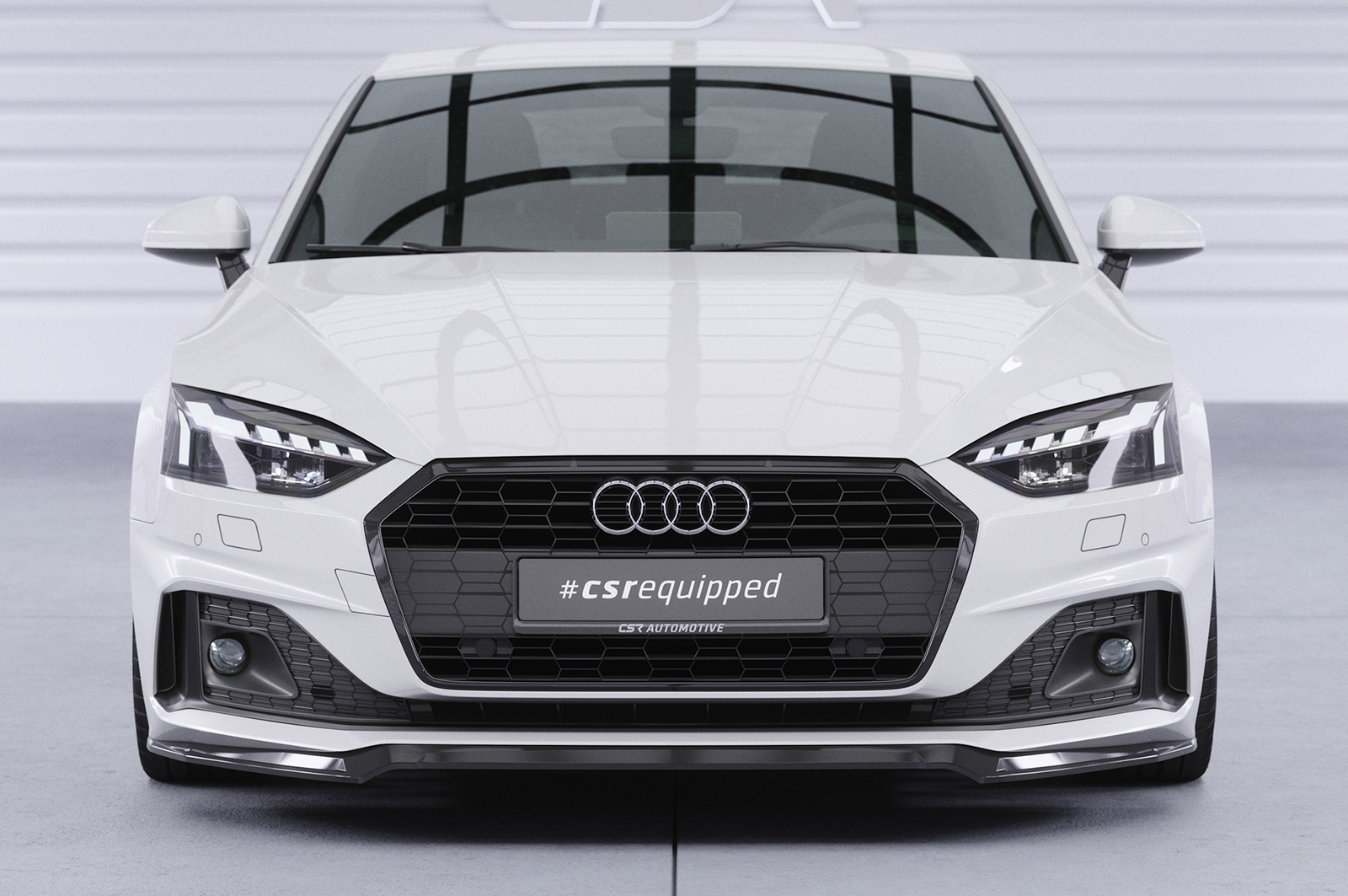 Lame de parechoc avant pour Audi A5 F5 finition de base et advanced (facelift) (depuis 2019) - Fabriqué en ABS (6 finitions au choix)