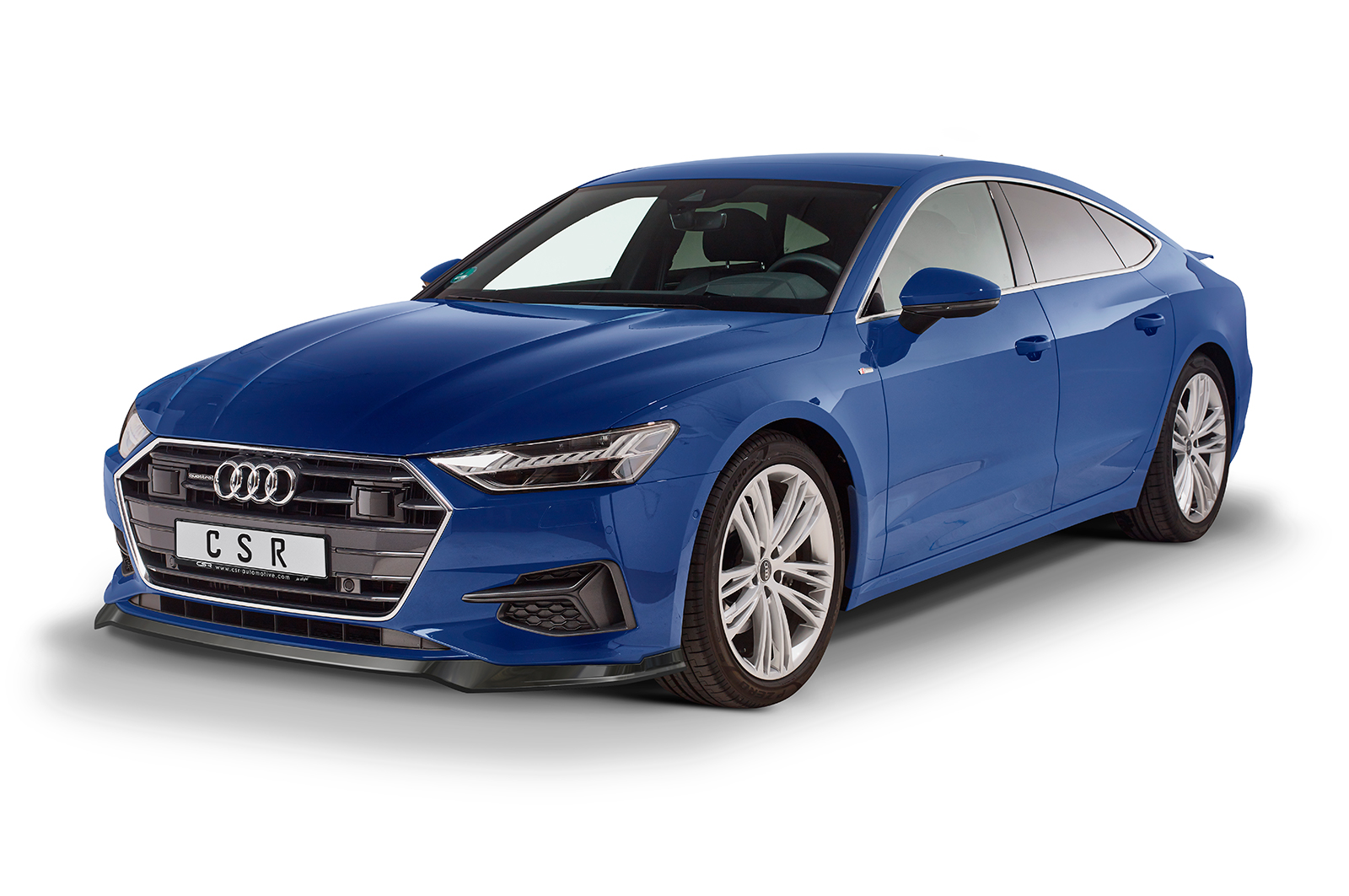 Lame de parechoc avant pour Audi A7 C8 (Typ 4K) toutes carrosseries (incl. facelift) (depuis 2018) - Fabriqué en ABS (6 finitions au choix)