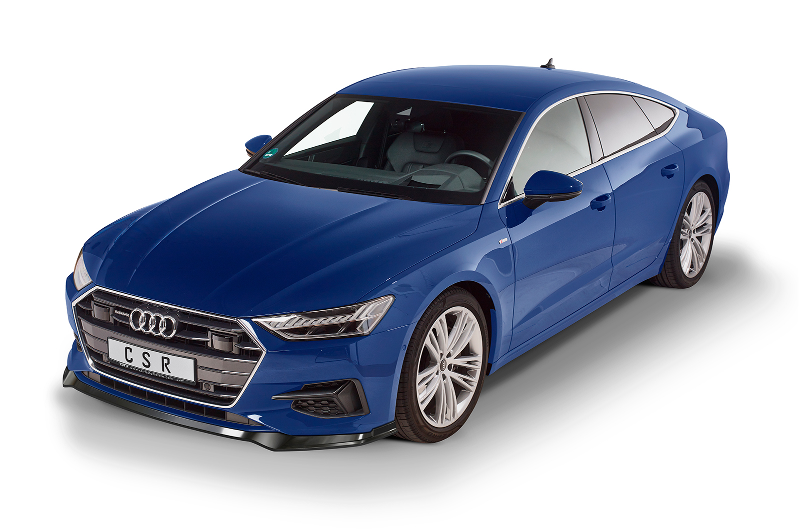 Lame de parechoc avant pour Audi A7 C8 (Typ 4K) toutes carrosseries (incl. facelift) (depuis 2018) - Fabriqué en ABS (6 finitions au choix)