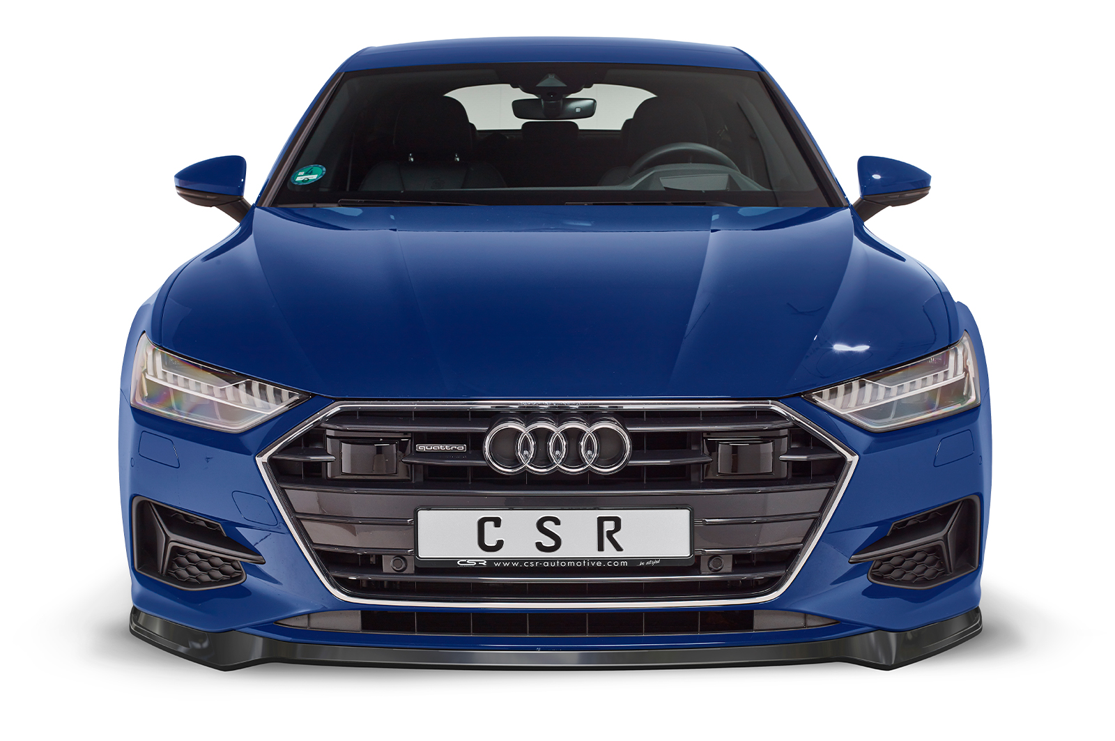Lame de parechoc avant pour Audi A7 C8 (Typ 4K) toutes carrosseries (incl. facelift) (depuis 2018) - Fabriqué en ABS (6 finitions au choix)
