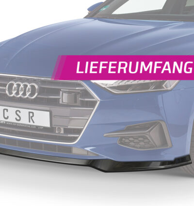 Lame de parechoc avant pour Audi A7 C8 (Typ 4K) toutes carrosseries (incl. facelift) (depuis 2018) - Fabriqué en ABS (6 finitions au choix)