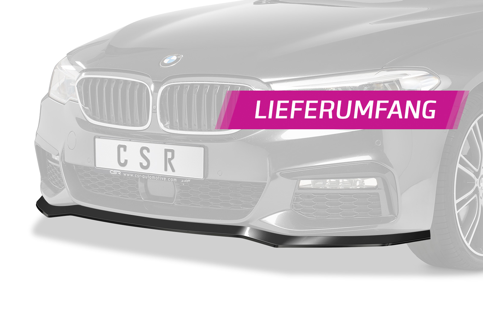 Lame de parechoc avant pour BMW Série 5 G30 / G31 uniquement Pack M (préfacelift) (2017-06/2020) - Fabriqué en ABS (6 finitions au choix)