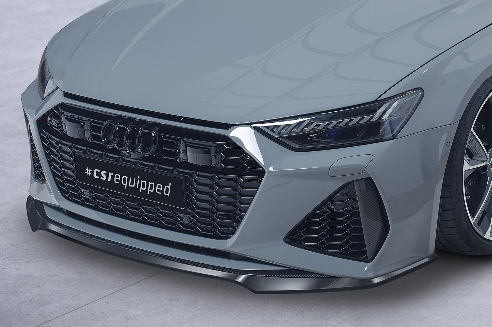 Lame de parechoc avant pour Audi RS6 C8 / RS7 C8 (4K) toutes carrosseries (depuis 2019) - Fabriqué en ABS (6 finitions au choix)