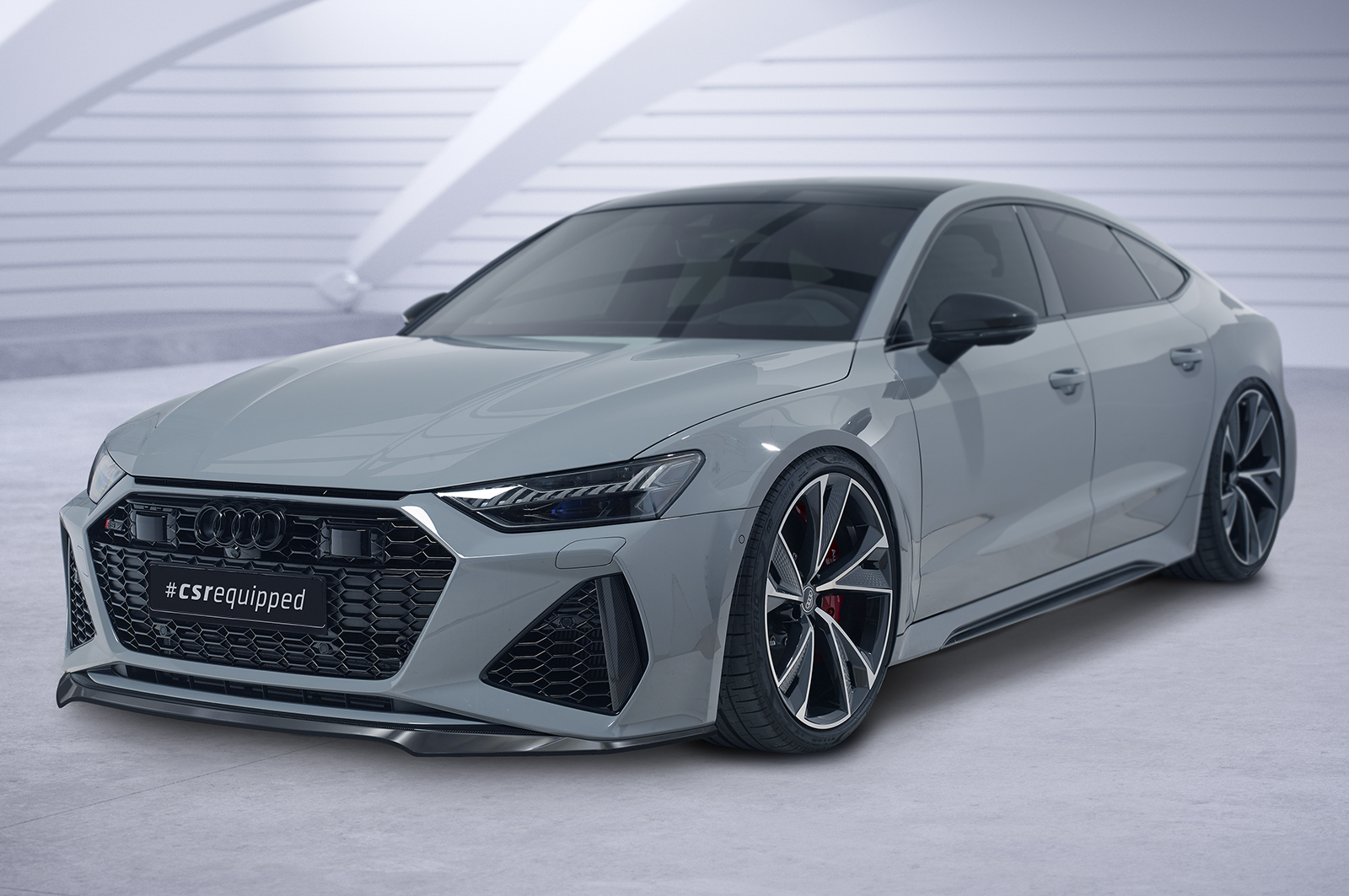 Lame de parechoc avant pour Audi RS6 C8 / RS7 C8 (4K) toutes carrosseries (depuis 2019) - Fabriqué en ABS (6 finitions au choix)