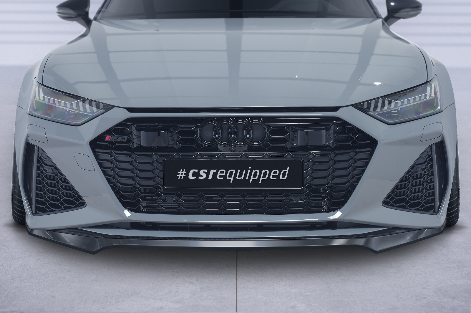 Lame de parechoc avant pour Audi RS6 C8 / RS7 C8 (4K) toutes carrosseries (depuis 2019) - Fabriqué en ABS (6 finitions au choix)