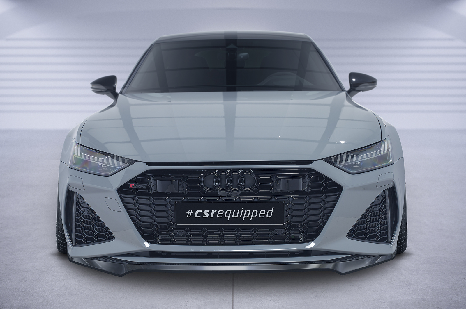 Lame de parechoc avant pour Audi RS6 C8 / RS7 C8 (4K) toutes carrosseries (depuis 2019) - Fabriqué en ABS (6 finitions au choix)