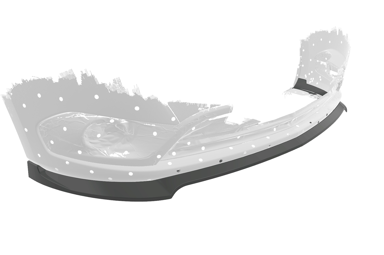 Lame de parechoc avant pour Mercedes-Benz Citan W415 toutes carrosseries (09/2012-08/2021) - Fabriqué en ABS (6 finitions au choix)