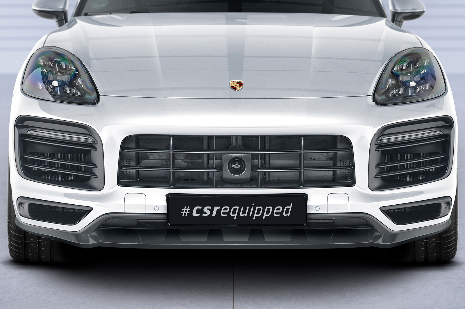 Lame de parechoc avant pour Porsche Cayenne P0536 / 9YA Cayenne / Cayenne S / Cayenne E-Hybrid / Turbo / Turbo S (depuis 2017) - Fabriqué en ABS (6 finitions au choix)