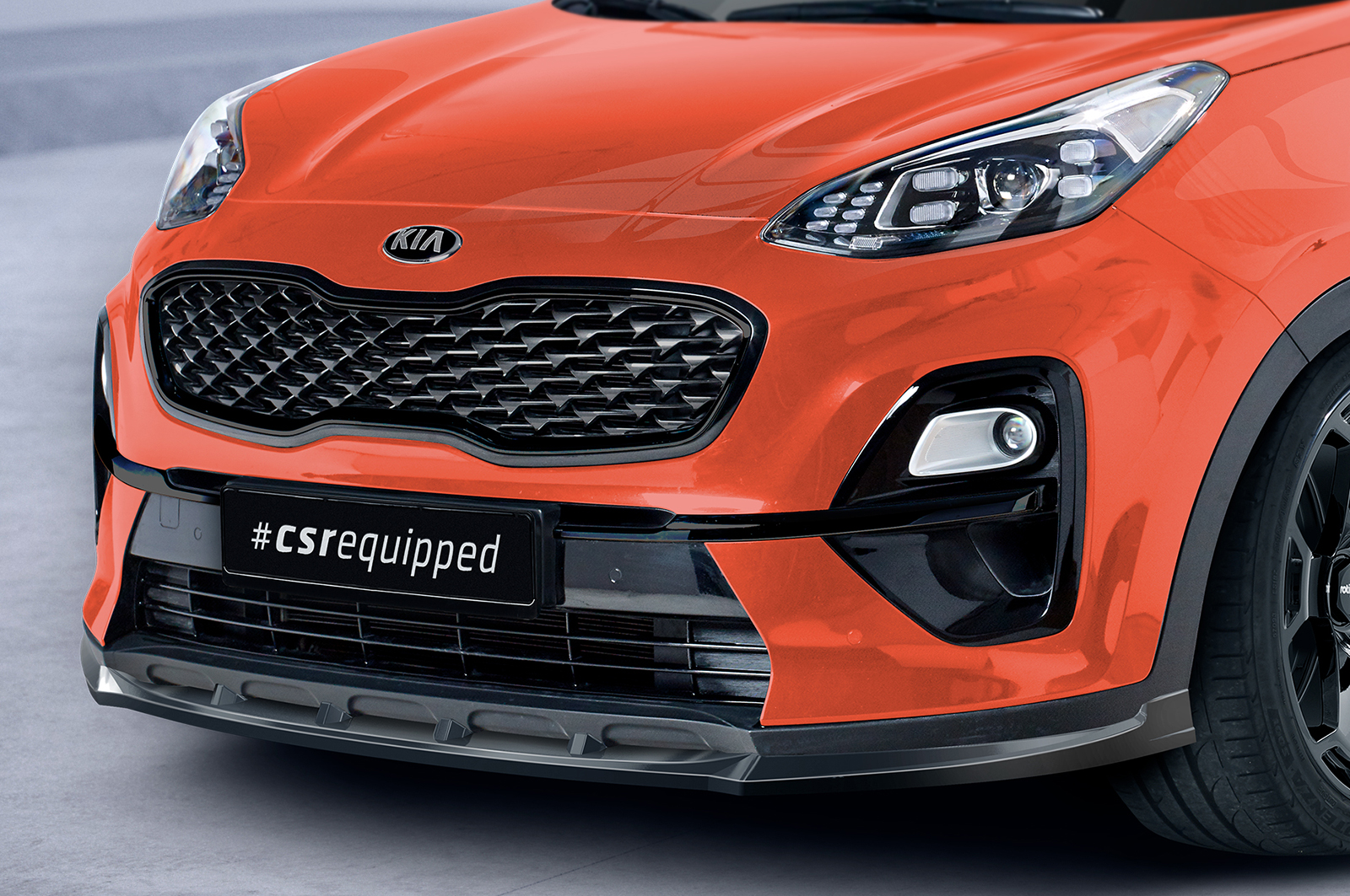 Lame de parechoc avant pour Kia Sportage QLE toutes carrosseries (facelift) (depuis 07/2018) - Fabriqué en ABS (6 finitions au choix)