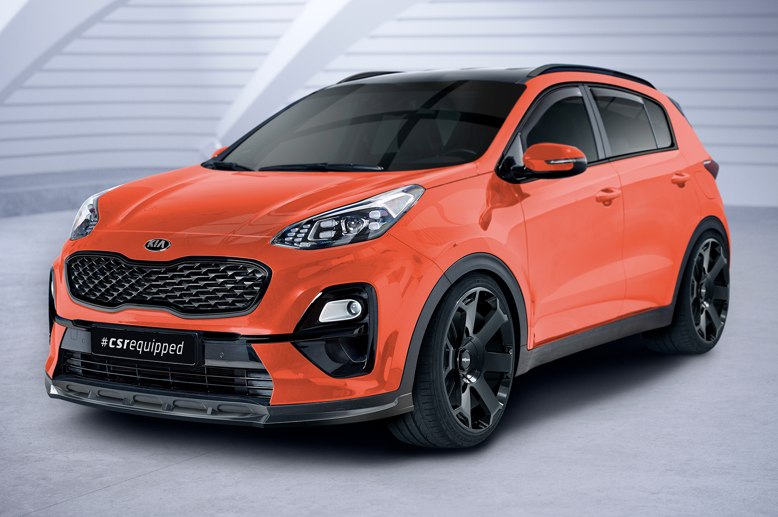 Lame de parechoc avant pour Kia Sportage QLE toutes carrosseries (facelift) (depuis 07/2018) - Fabriqué en ABS (6 finitions au choix)
