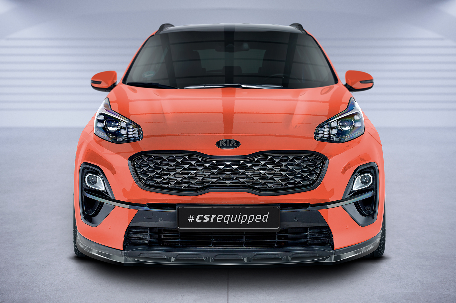 Lame de parechoc avant pour Kia Sportage QLE toutes carrosseries (facelift) (depuis 07/2018) - Fabriqué en ABS (6 finitions au choix)