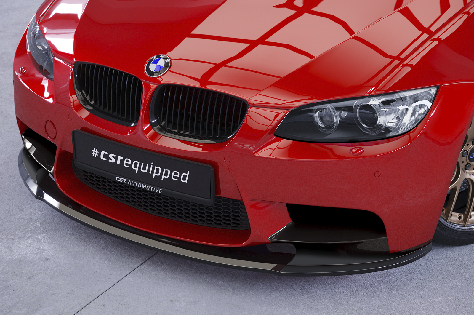 Lame de parechoc avant pour BMW M3 E90 / E92 / E93 uniquement avec ajout avant M Performance (09/2007-09/2013) - Fabriqué en ABS (6 finitions au choix)