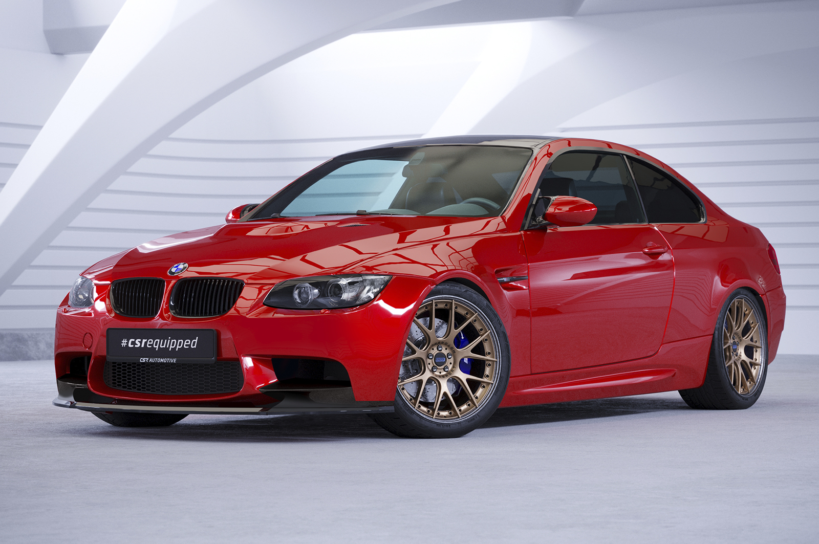 Lame de parechoc avant pour BMW M3 E90 / E92 / E93 uniquement avec ajout avant M Performance (09/2007-09/2013) - Fabriqué en ABS (6 finitions au choix)