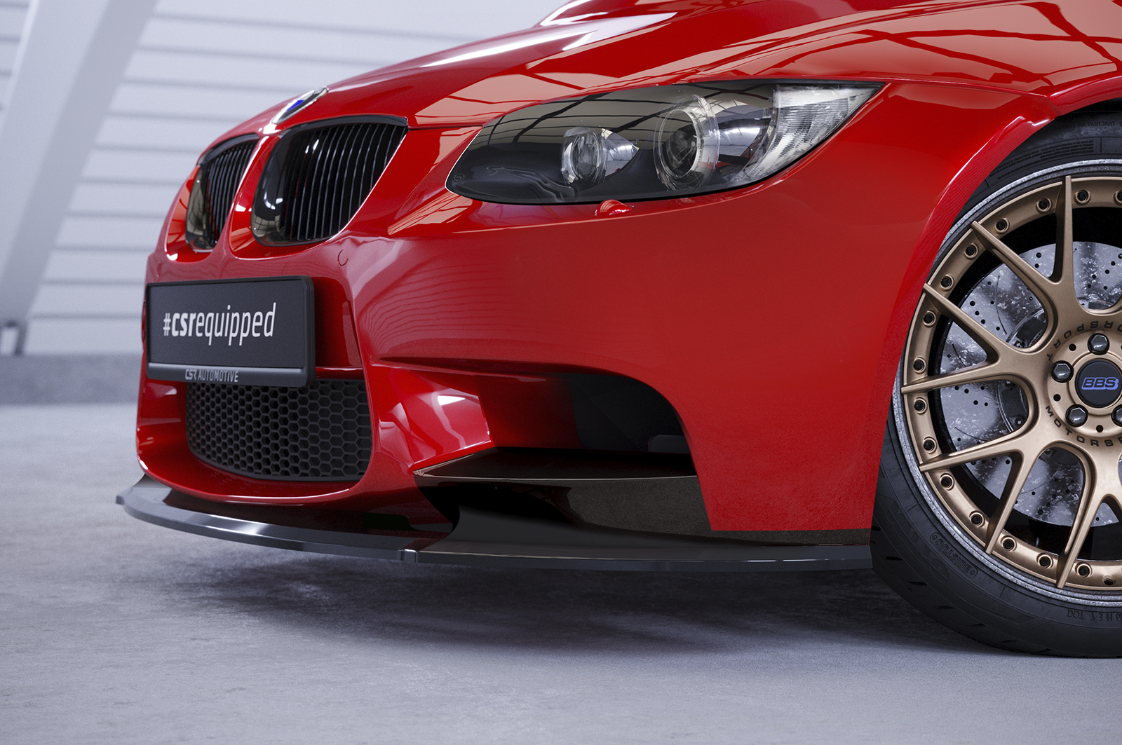 Lame de parechoc avant pour BMW M3 E90 / E92 / E93 uniquement avec ajout avant M Performance (09/2007-09/2013) - Fabriqué en ABS (6 finitions au choix)