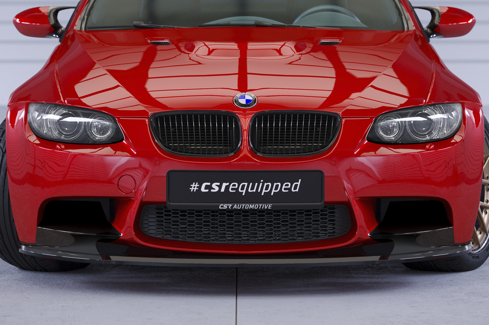 Lame de parechoc avant pour BMW M3 E90 / E92 / E93 uniquement avec ajout avant M Performance (09/2007-09/2013) - Fabriqué en ABS (6 finitions au choix)