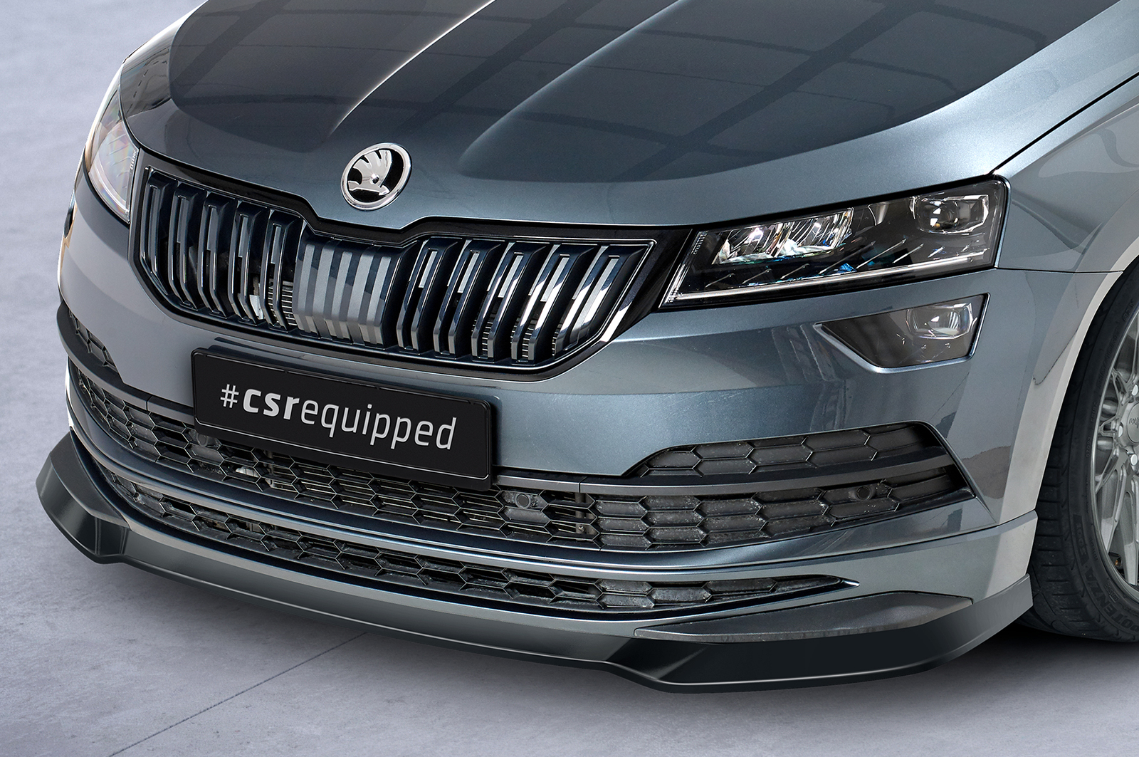 Lame de parechoc avant pour Skoda Karoq SportLine (depuis 2017) - Fabriqué en ABS (6 finitions au choix)