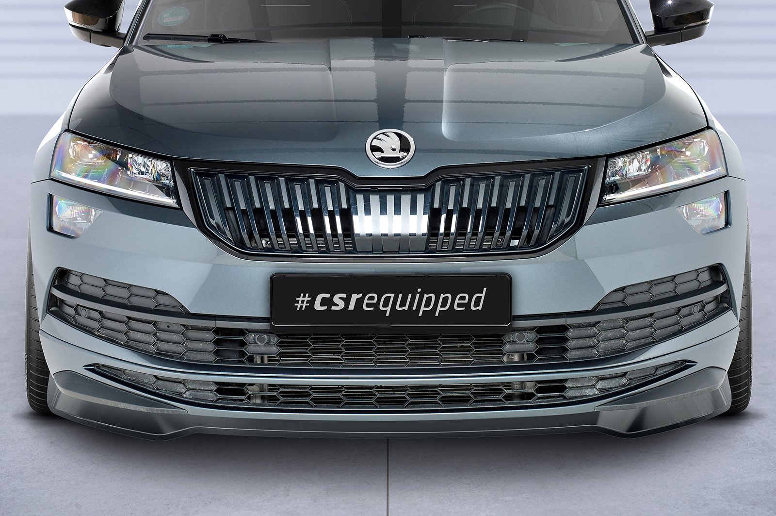 Lame de parechoc avant pour Skoda Karoq SportLine (depuis 2017) - Fabriqué en ABS (6 finitions au choix)