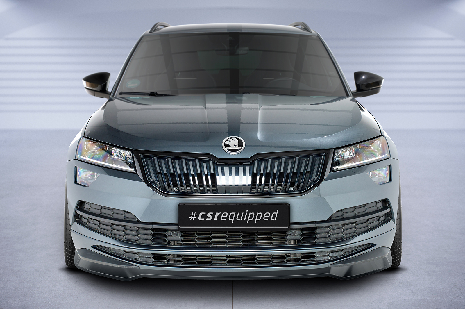 Lame de parechoc avant pour Skoda Karoq SportLine (depuis 2017) - Fabriqué en ABS (6 finitions au choix)