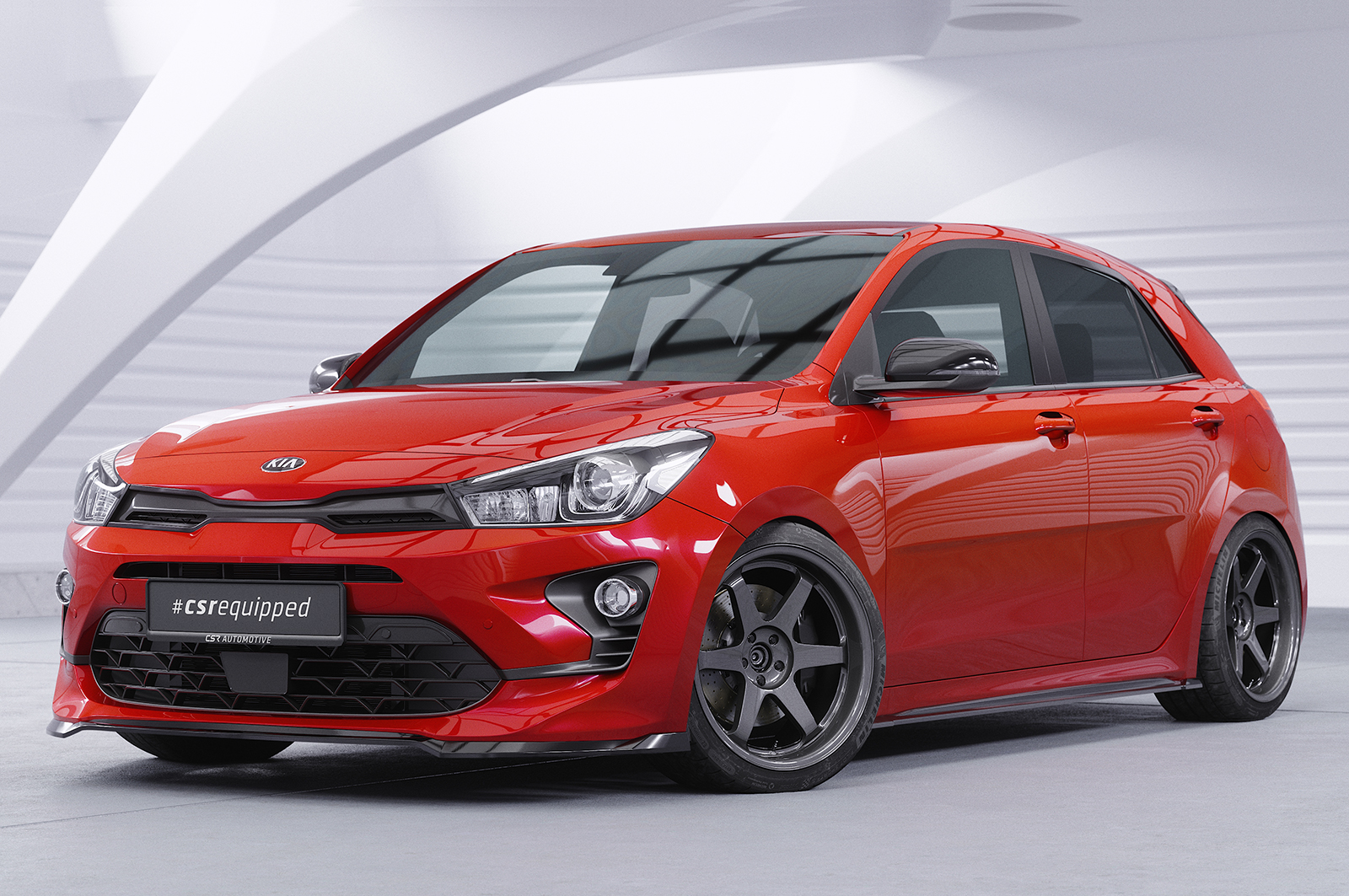 Lame de parechoc avant pour Kia Rio 4 (YB) toutes carrosseries (facelift) (depuis 2020) - Fabriqué en ABS (6 finitions au choix)
