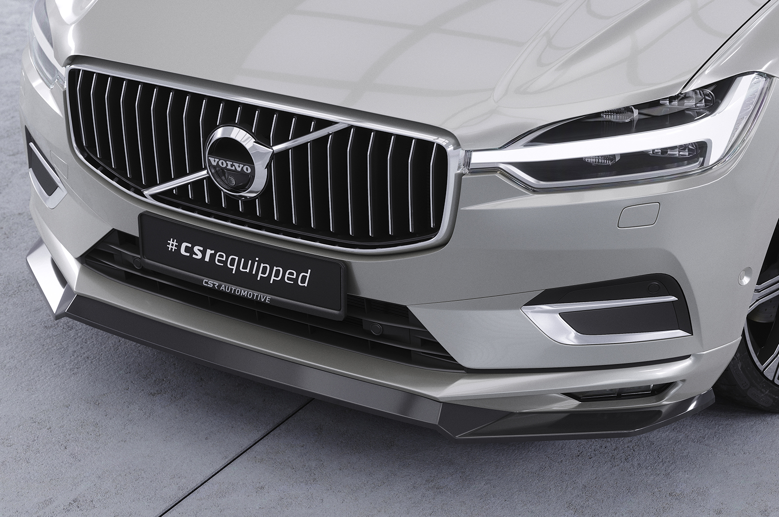 Lame de parechoc avant pour Volvo XC60 II (SPA) toutes carrosseries (préfacelift) (2017-2021) - Fabriqué en ABS (6 finitions au choix)