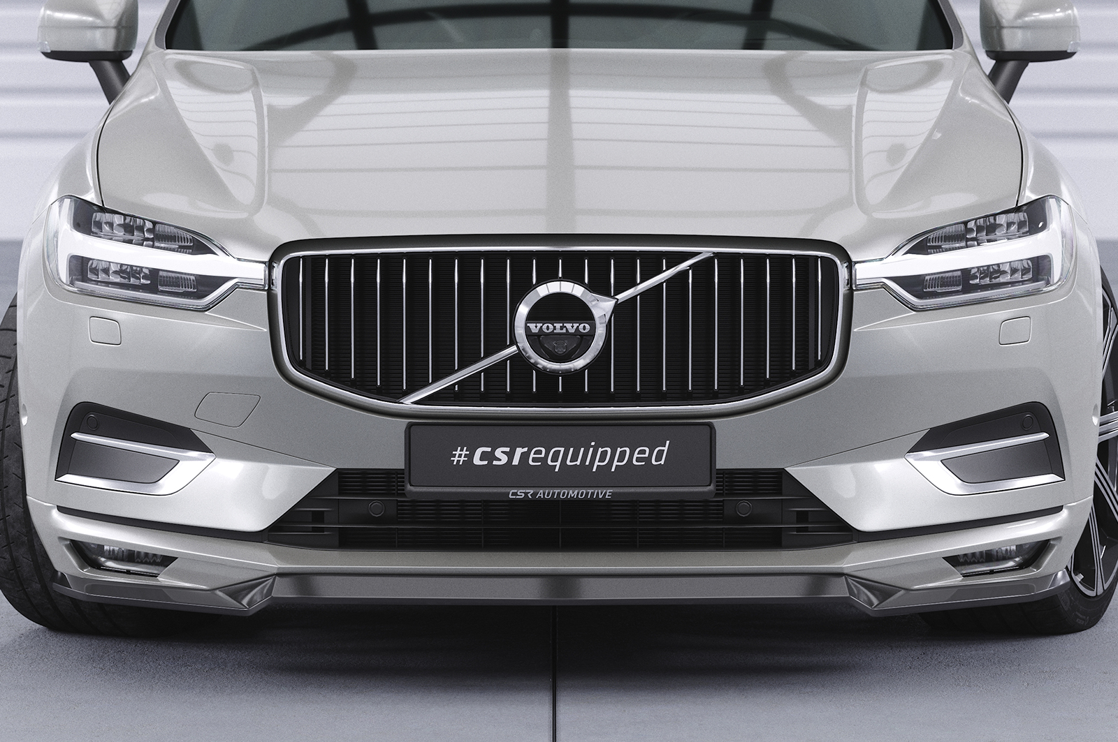 Lame de parechoc avant pour Volvo XC60 II (SPA) toutes carrosseries (préfacelift) (2017-2021) - Fabriqué en ABS (6 finitions au choix)