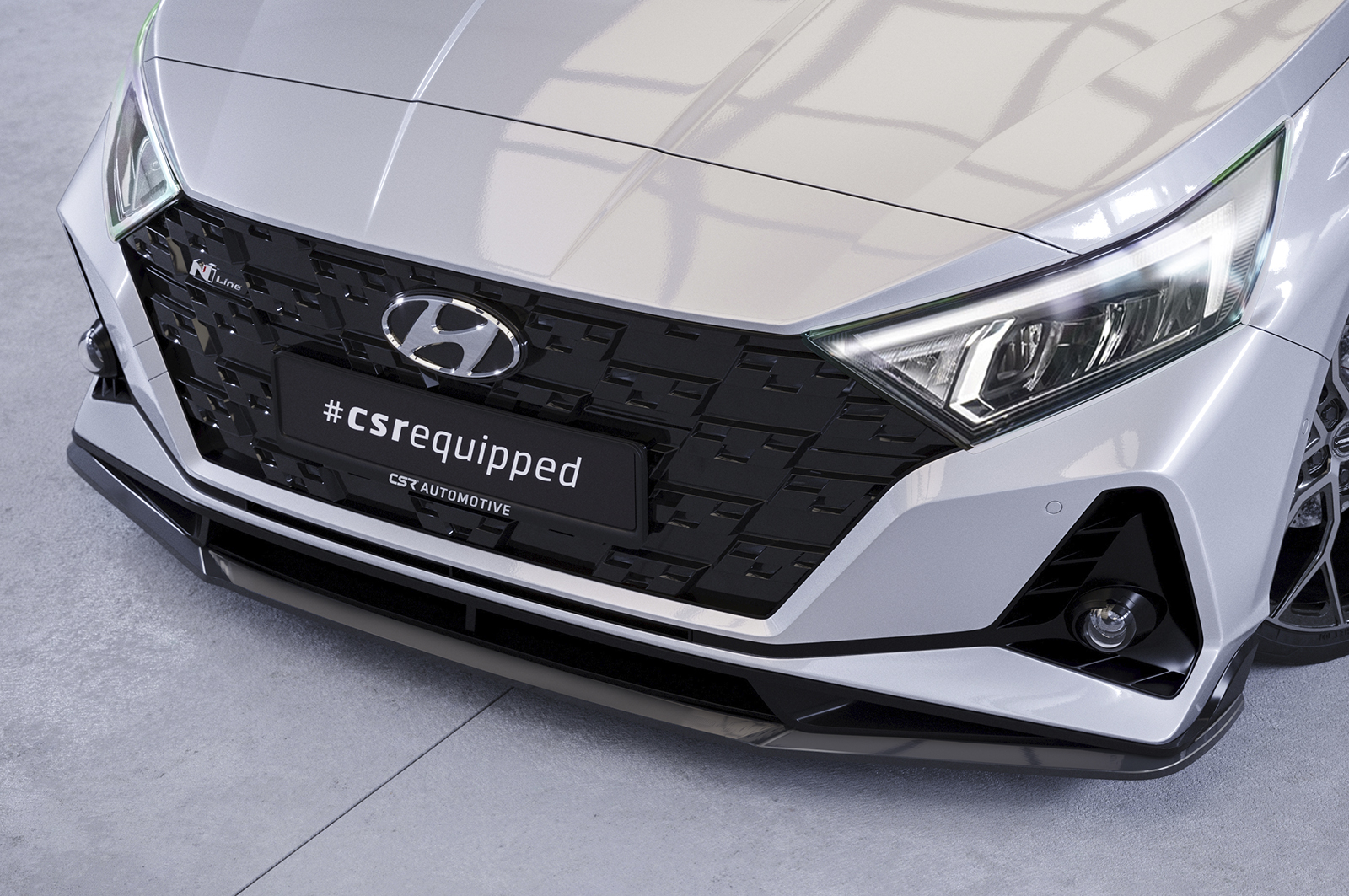 Lame de parechoc avant pour Hyundai I20 (BC3) N et N-Line (depuis 2021) - Fabriqué en ABS (6 finitions au choix)